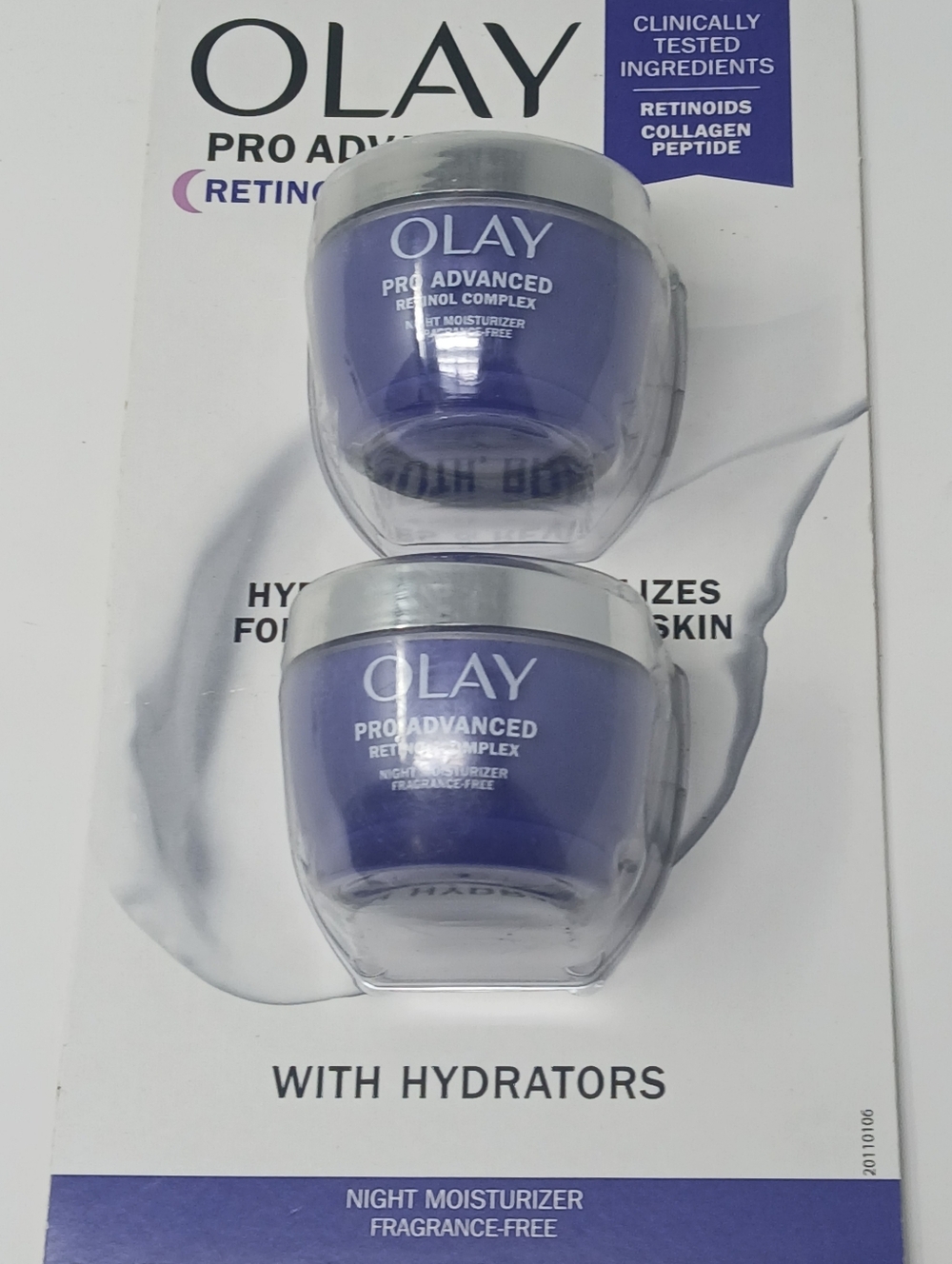 Pack Of 2 OLAY Pro Advanced Night Cream Duo - Each Bottel Is 1.7 Fl Oz